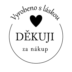 Samolepka - Děkuji za nákup, vyrobeno s láskou