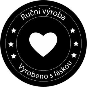 Samolepka - Ruční výroba, vyrobeno s láskou