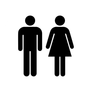 Vinylová samolepka označení WC