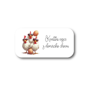 Samolepka - Kvalitní vejce z domácího chovu obdélník