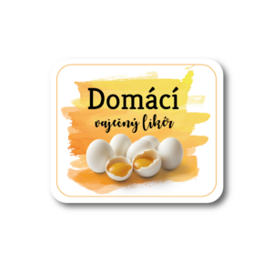 Samolepka na láhev Domácího vaječného likéru