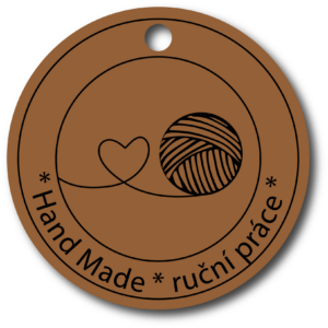 Papírová visačka s klubíčkem – handmade, ruční výroba