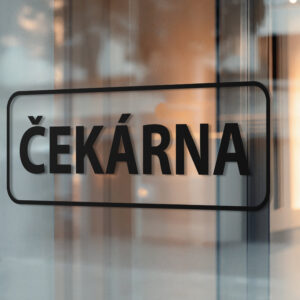 Vinylová samolepka čekárna