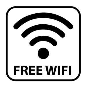 Vinylová samolepka free wifi