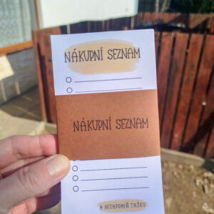 Bloček nákupní seznam