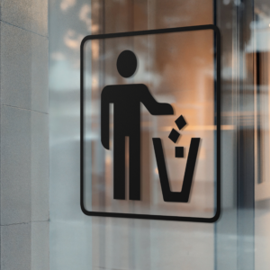 Vinylová samolepka odpadkový koš