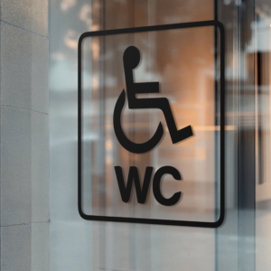 Vinylová samolepka WC invalidé